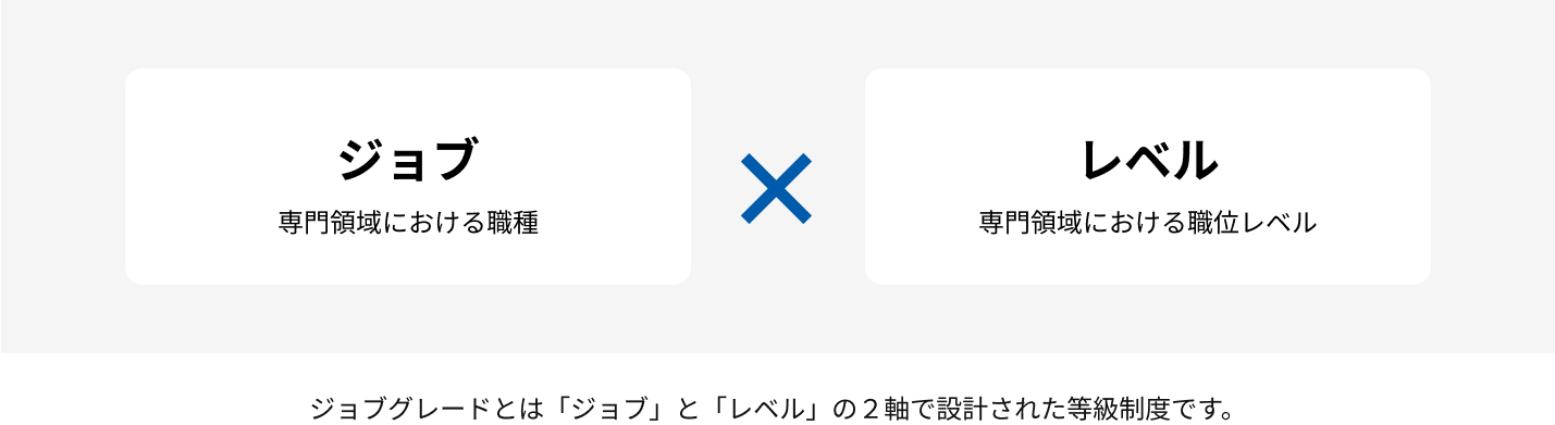 ジョブ(専門領域における職種)×レベル(専門領域における職位レベル)